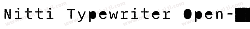 Nitti Typewriter Open字体转换